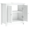 vidaXL Solid Pine Wood Bathroom Sink Cabinet Berg Range in White Color, offering Spacious Storage Space, Ideal for Bathroom Essentials, Easy-to-Clean - 4 of 4
