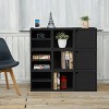 Way Basics Eco Stackable Connect Door Cube Modular Cubby Organizer Storage System Black - image 4 of 4