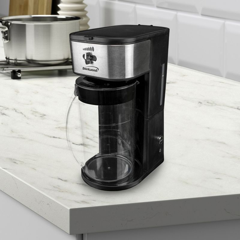 Brentwood Iced Tea and Coffee Maker in Black with 64 Ounce Pitcher, 4 of 5