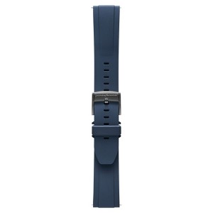Pininfarina FKM Rubber Watch Strap - 22mm High-Performance Fluoroelastomer Band for Pininfarina Hybrid Smart Watch - Dark Blue with Dark Grey Buckle - 1 of 1
