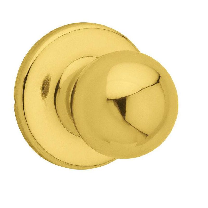 Kwikset-Polo-Polished-Brass-Passage-Door-Knob-Right-or-Left-Handed, 2 of 5