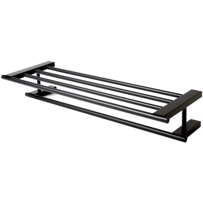 ALFI Black Matte 26 Inches Towel Bar & Shelf