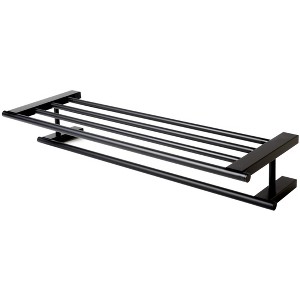 ALFI Black Matte 26 Inches Towel Bar & Shelf - 1 of 4