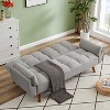 KTMBDW 75.4" Loveseat Sofa, Mid Century Modern Decor Love Seat Couches for Living Room, Bedroom, Solid and Easy to Install Love Seats Furniture - 3 of 4