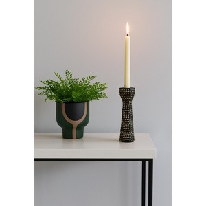 Sagebrook Home 16" Ceramic Spiked Candle Holder - Contemporary Black and Gold Gothic Bold Decorative Candle Holder for Home, Office, Event Decor - 1 of 4