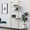 Theo Metal Wall Shelf Kids' Desk Gold/White - Nathan James: Ladder Desk for Children, Metal Frame, Particle Board Surface - 2 of 4