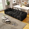 SYFERLORY 102.36"Luxury Modern Upholstered Sofa For Living Room, Square Arm and 3 Seater Sofa,No Assembly Needed(Chenille Fabric,Black) - 3 of 4