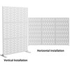PexFix 72 in. x 47 in. Outdoor Privacy Rectangle Screen Galvanized Steel Panel Divider in White - 4 of 4