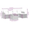 vidaXL 6 Piece Patio Sofa Set with Cushions Beige and Cream Poly Rattan - Without Storage, 6 Items - 4 of 4