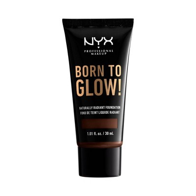 NYX Professional Makeup Born To Glow Radiant Foundation - 25 Deep Ebony - 1.01 fl oz