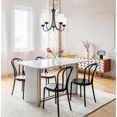 Ivey Lake Matte Black 5-Light Traditional Chandelier
