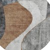 Gray Charcoal And Brown Abstract Washable Indoor Outdoor Area Rug - 4 of 4