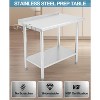 NSF Certified Stainless Steel Work Table, Bilayer Table with Adjustable Undershelf - 2 of 4