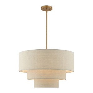 Livex Lighting Bellingham 4 - Light Pendant in  Antique Gold Leaf - 1 of 4