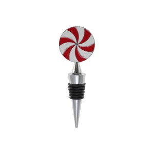 Unique Bargains Bottle Stoppers Lollipop Zinc Alloy PTR White Red Silver Tone 4.33"x1.57"x0.79" 1 Pc - 1 of 3