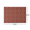 SEVOBAL Rug Indoor and Outdoor Area Rug 7'*5'3"’ Vintage Large Non-slip Rug For Living Room Kitchen Bedroom, Red, 84"*63"*0.16" - 3 of 4