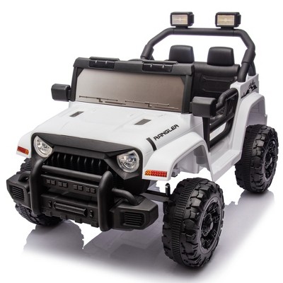 Lomsoe 12V Kids Ride On Electric Car W/Parents Control,Dual drive, Four-wheel Suspension,With music,Bluetooth,MP3,USB,with headlights