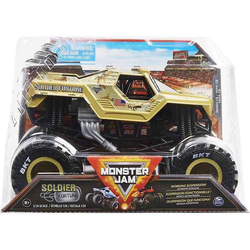 Monster Jam, Official Soldier Fortune Monster Truck, Collector Die-Cast Vehicle, 1:24 Scale, 1 of 4