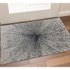 Gray and Ivory Abstract Power Loom Area Rug - 2 of 4