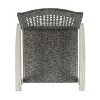 NicBex Set of 2 Antique-Style Wicker Club Chair, Weather-Resistant Outdoor Dining Chairs with Acacia Wood & Wicker, Gray - 3 of 4