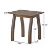 Slatted Outdoor Accent Table, Coastal Style Patio End Table for Outside Use, Outdoor Side Table -Christopher Knight Home - 3 of 4