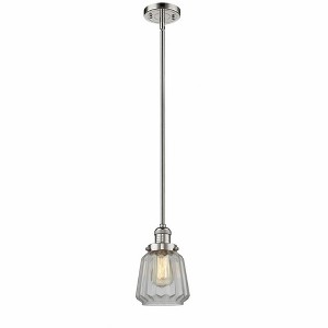 Chatham - 1 Light Stem Hung Mini Pendant In Art Deco Style-8 Inches Tall and 7 Inches Wide - 1 of 1