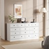 Wooden Dressers with 12 Drawers for Bedroom, Wood Chest of Drawers Clothes Storage Organizer for Living Room, Hallway, Modern Wide TV Stand - 2 of 4