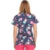 MediChic Women Scrubs V-Neck Printed Scrub Top with Three Pockets - 2 of 4