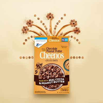 Cheerios Chocolate Peanut Butter Cereal Family Size - 18oz - General Mills