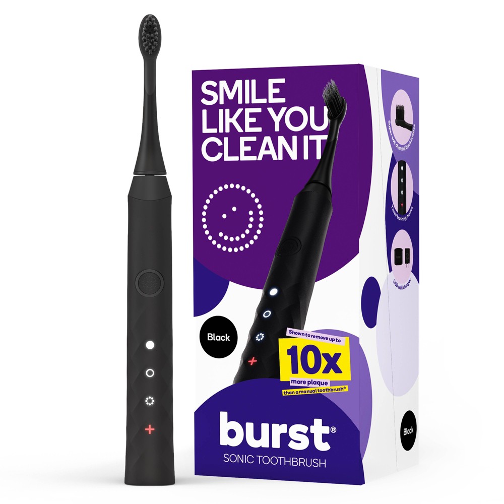 Photos - Electric Toothbrush burst Sonic Rechargeable  - Black