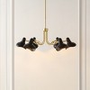 Mykola 6 Light 37" Chandelier - CHA4071 - Black/Brass - Safavieh - 4 of 4