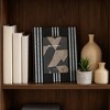 Picture Frame for Tabletop - Striped Design Frame Perfect for Travel Photos and Entryway Display - Modern Home Decor - 10" Black & Ivory - 3 of 4