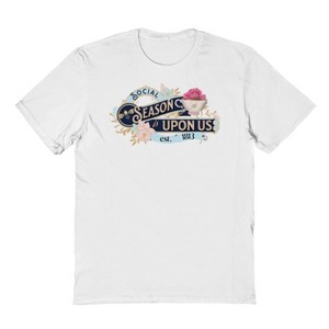 Rerun Island Women's Social Seasons Short Sleeve Oversized Graphic Cotton T-Shirt - 1 of 2
