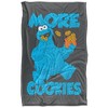 Kids' Sesame Street More Cookies Silky Touch Blanket White 36X58 - 2 of 4