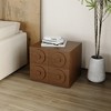 POVISON 1 Pieces Modern Modular Walnut Color Cabinets,Plywood Frame TV Stand, Living Room Cabinets,Bl ack Media Console, Fully-Assembled - 2 of 4