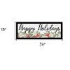 HomeRoots Happy Holiday Black Framed Print Wall Art - 3 of 4