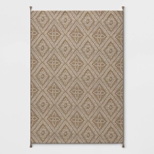 Diamond Tasseled Outdoor Rug - Threshold™ - 1 of 2