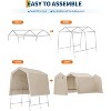 GustoWave 7x10 FT Portable Outdoor Storage Shed, UV-Resistant Carport for Motorcycle, Firewood - 3 of 4