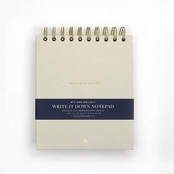 Desktop Ruled 1 Subject Spiral Notepad Write It Down Cream - Wit & Delight