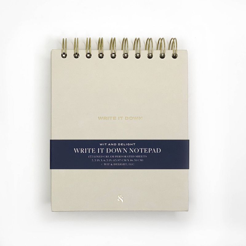 Desktop Ruled 1 Subject Spiral Notepad Write It Down Cream - Wit &#38; Delight, 3 of 7