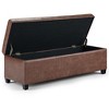 CAVINAS Faux Leather Storage Ottoman Bench with Stitching Design,Upholstered Storage Ottoman,Storage Benches for Living Room,Bedroom - 2 of 4