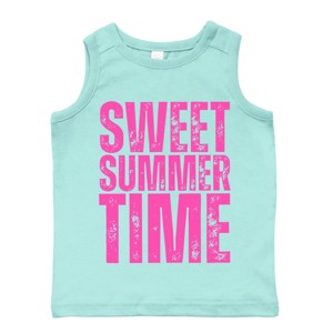 The Juniper Shop Sweet Summer Time Block Distressed Toddler Tank - 1 of 4