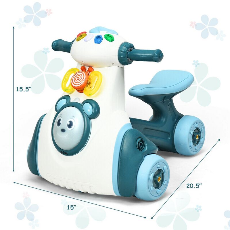 Costway Baby Balance Bike Musical Ride Toy w/ Sensing Function & Light Toddler Walker, 2 of 11