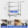 TROPOW Stainless Steel Shelves,Storage Shelf Heavy Duty Adjustable Shelf Units Adjustable Height and Vent Holes for Kitchen Garage Office Restaurant - 2 of 4