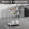 Stainless Steel Table,  Commercial Work Table with Adjustable Dual Overshelves and Undershelf, Heavy Duty Meta - 2 of 4