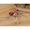 Anna-Kaci Women's Crystal Spider Brooch Pin with Blue Gemstone Accents - 3 of 4