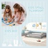 CAVINAS Twin/Full/Queen Size Modern Bed Frame with Safety Guardrails,Pine Wood Floor Bed for Kids Room,Playroom - 3 of 4