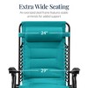Best Choice Products Oversized Padded Zero Gravity Chair, Folding Outdoor Patio Recliner w/ Side Tray - 3 of 4