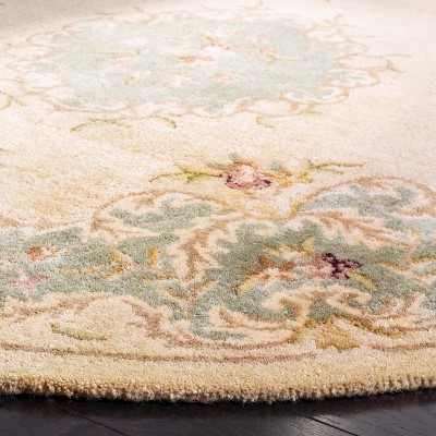 Elegant Ivory Sheepskin Hand-Tufted Round Rug - 4' Diameter