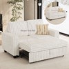 Belffin Corduroy Sectional Sleeper Sofa with Pull Out Bed Modular Sectional Loveseat Sofa Bed for Living Room - 4 of 4